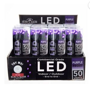 Kurt Adler HW1701 50-Light 5mm Purple Frost LED Light Set